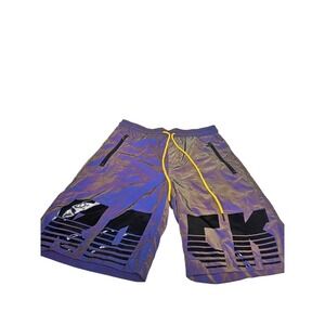 Men's Rockstar Iridescent Xadrian Sweat/Swim or Gym Shorts Size M Rave